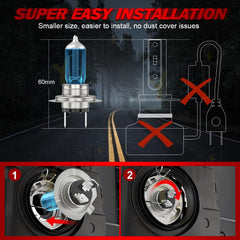 SYJIIP 6000K white light enhances night visibility