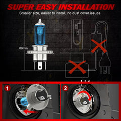 SYJIIP 9003 H4 bulbs compatibility chart shows broad vehicle fit