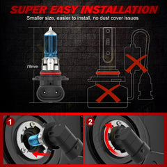SYJIIP 9005 high-beam 6000K for brighter road illumination.