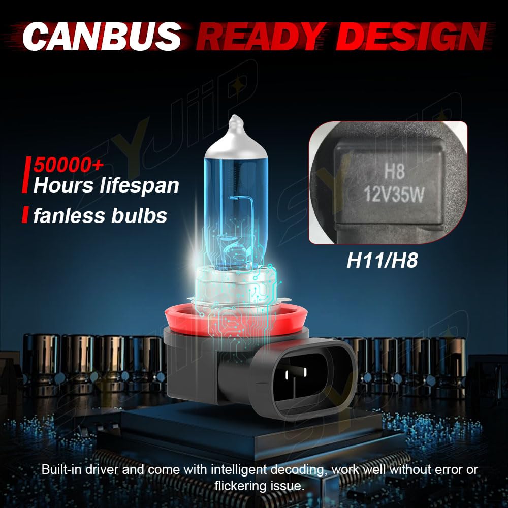SYJIIP Maxima H9/H11 6000K bulbs pack preview
