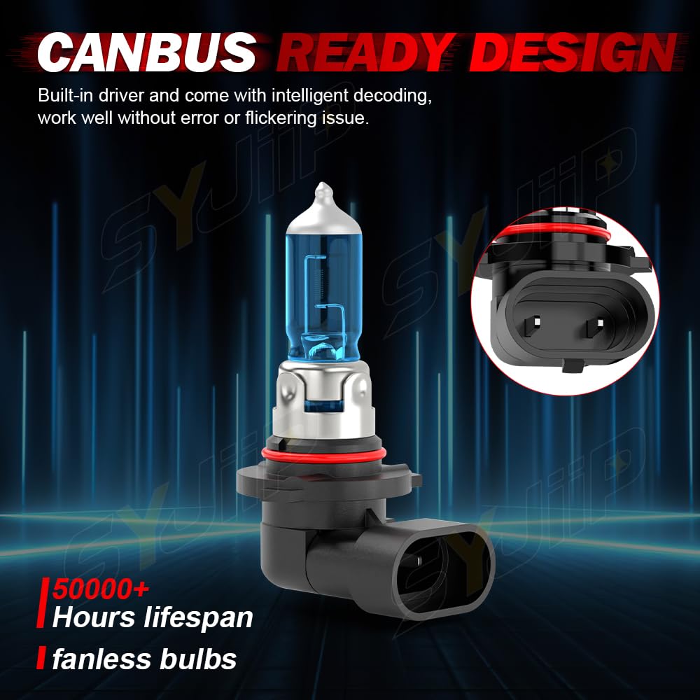 SYJIIP 4-pack including two high beam and two low beam bulbs