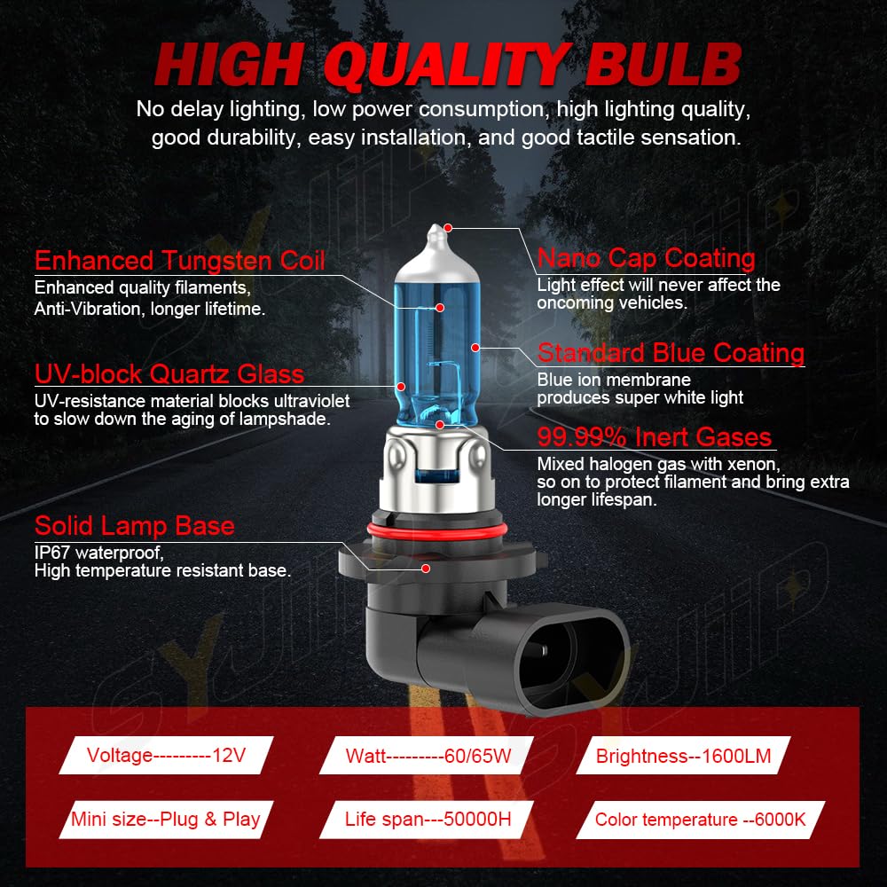 SYJIIP Prius C 2012-2014 H11 low-beam bulbs improve nighttime clarity.