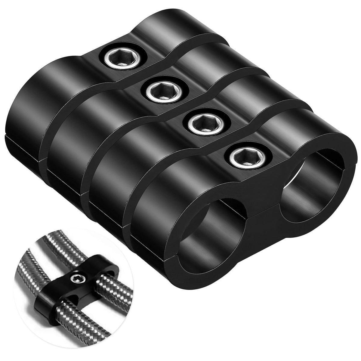 SYKRSS 10AN hose separator clamps keep lines neatly organized in a pack.