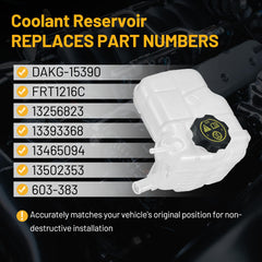 SYKRSS expansion tank for Chevy Orlando shows compatibility and efficient coolant storage