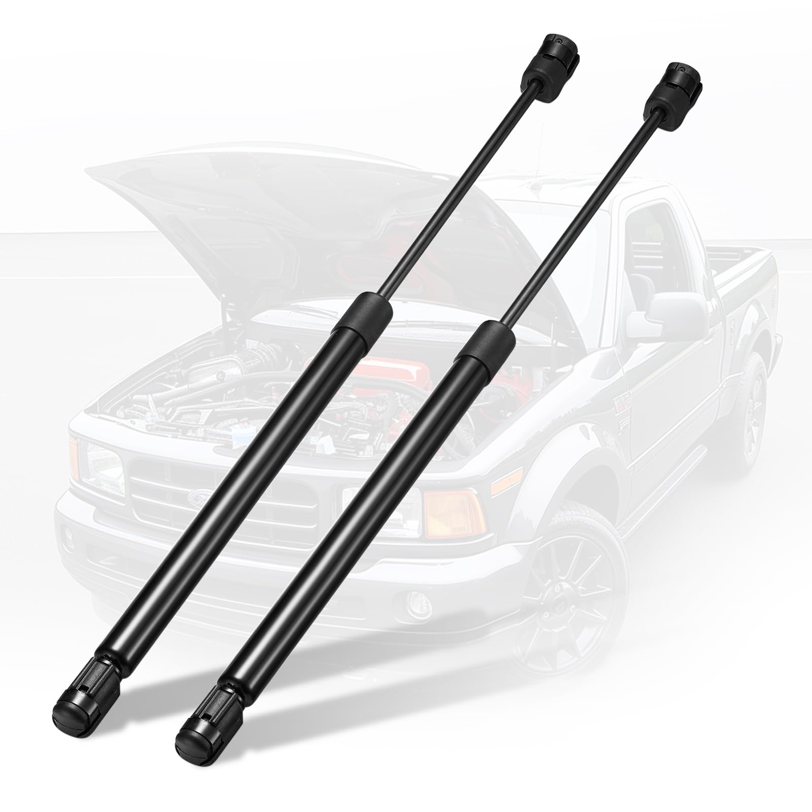 SYKRSS hood lift support on a Ford F-150 front hood for smooth operation