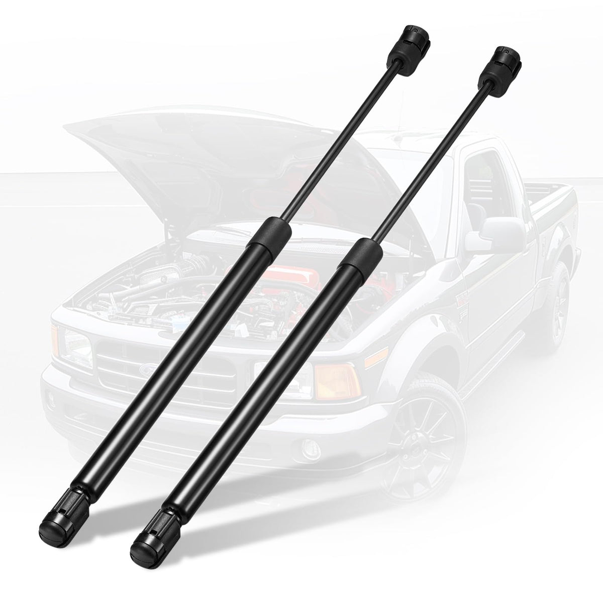 SYKRSS hood lift support on a Ford F-150 front hood for smooth operation