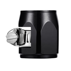 SYKRSS hose finisher clamp on flexible hose demonstrates quick, reliable sealing.