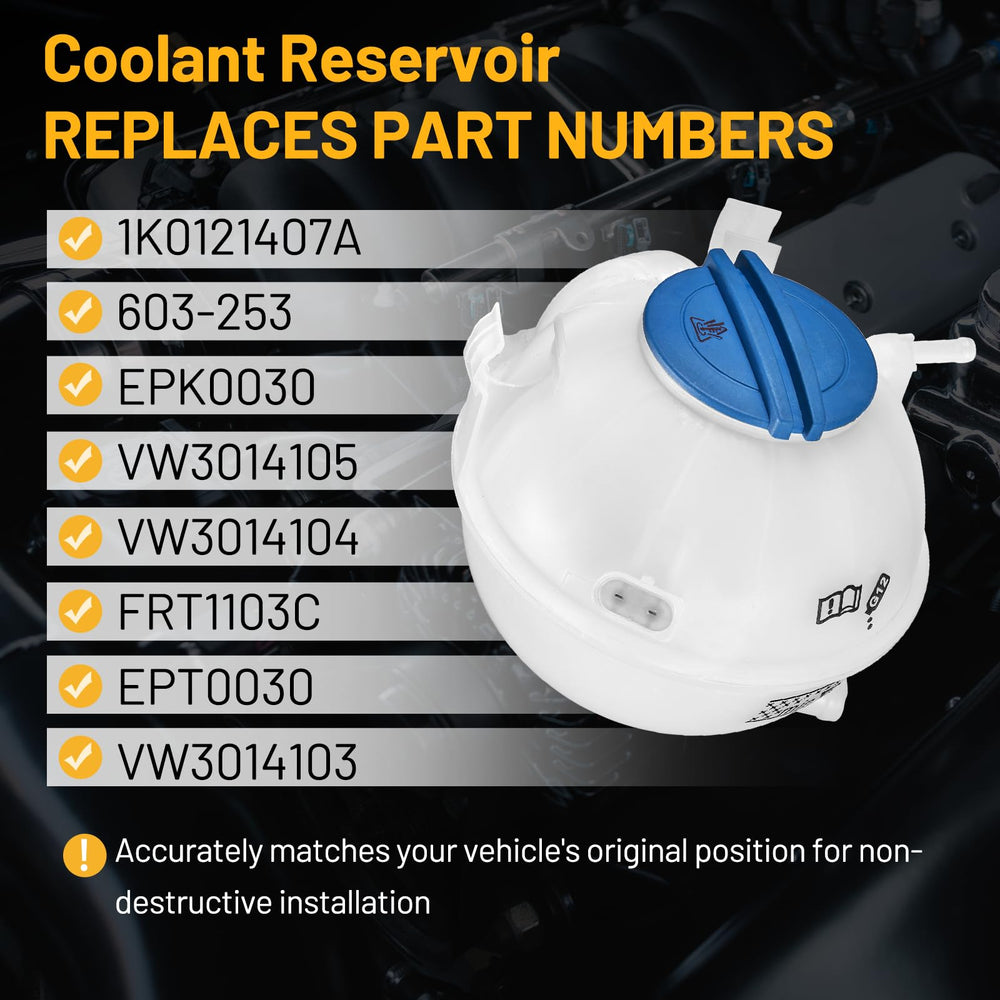 SYKRSS PP plastic coolant reservoir emphasizes durability under heat and vibration.