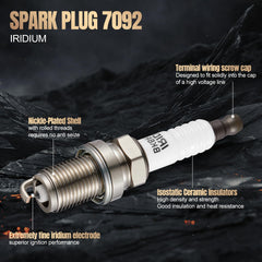 SYKRSS iridium spark plug ceramic insulator detail for stable performance