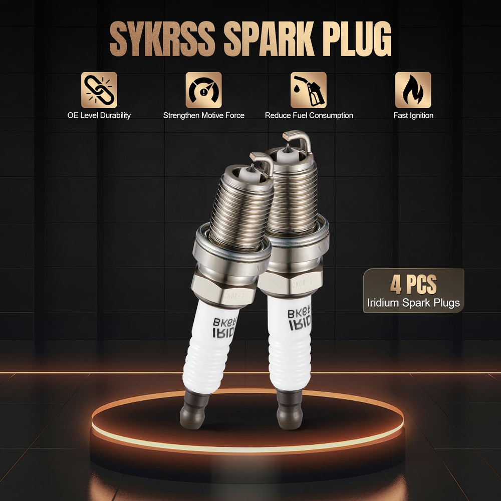 SYKRSS spark plug packaging image shows a four-pack replacement kit