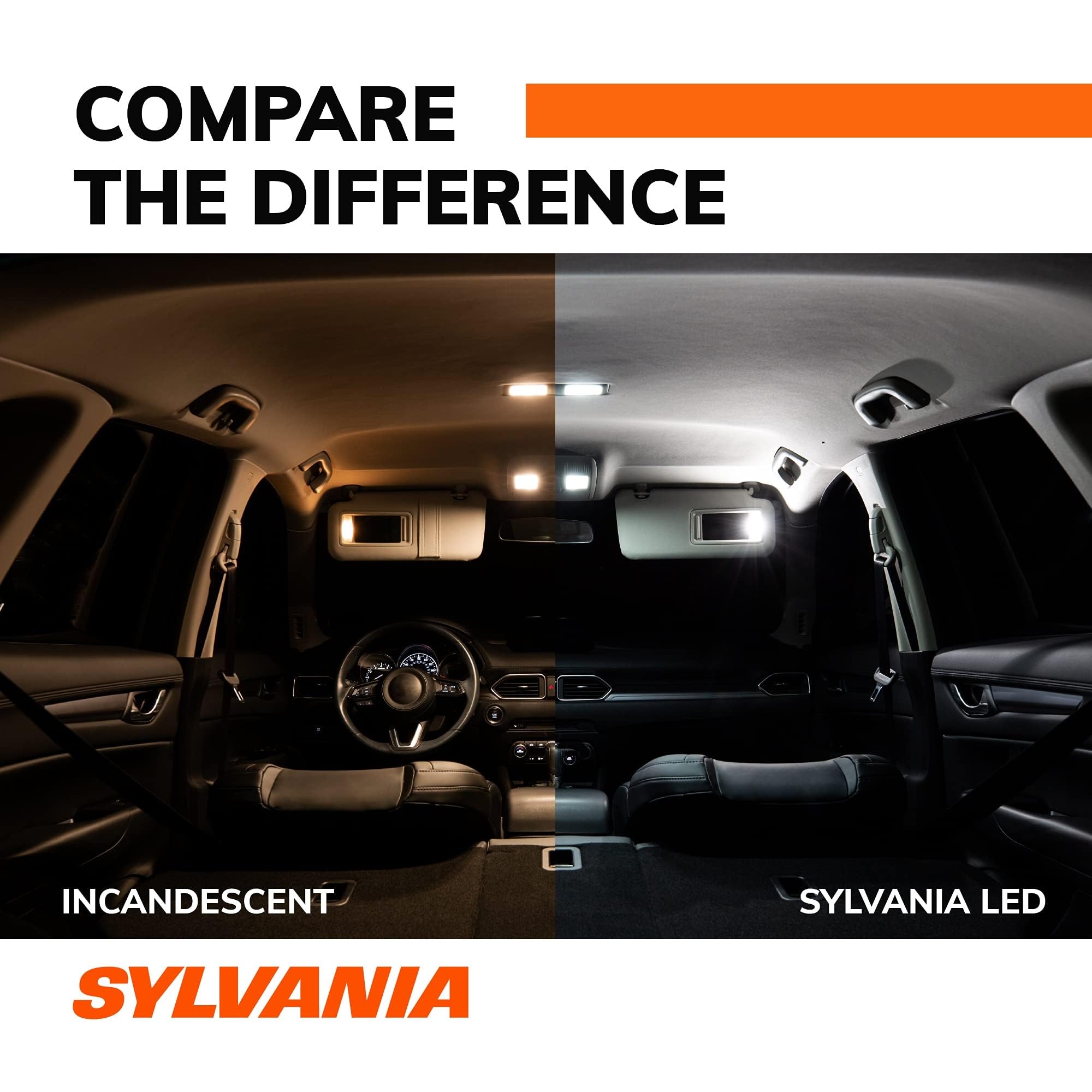 Sylvania interior light provides quick, uniform illumination inside the cabin.