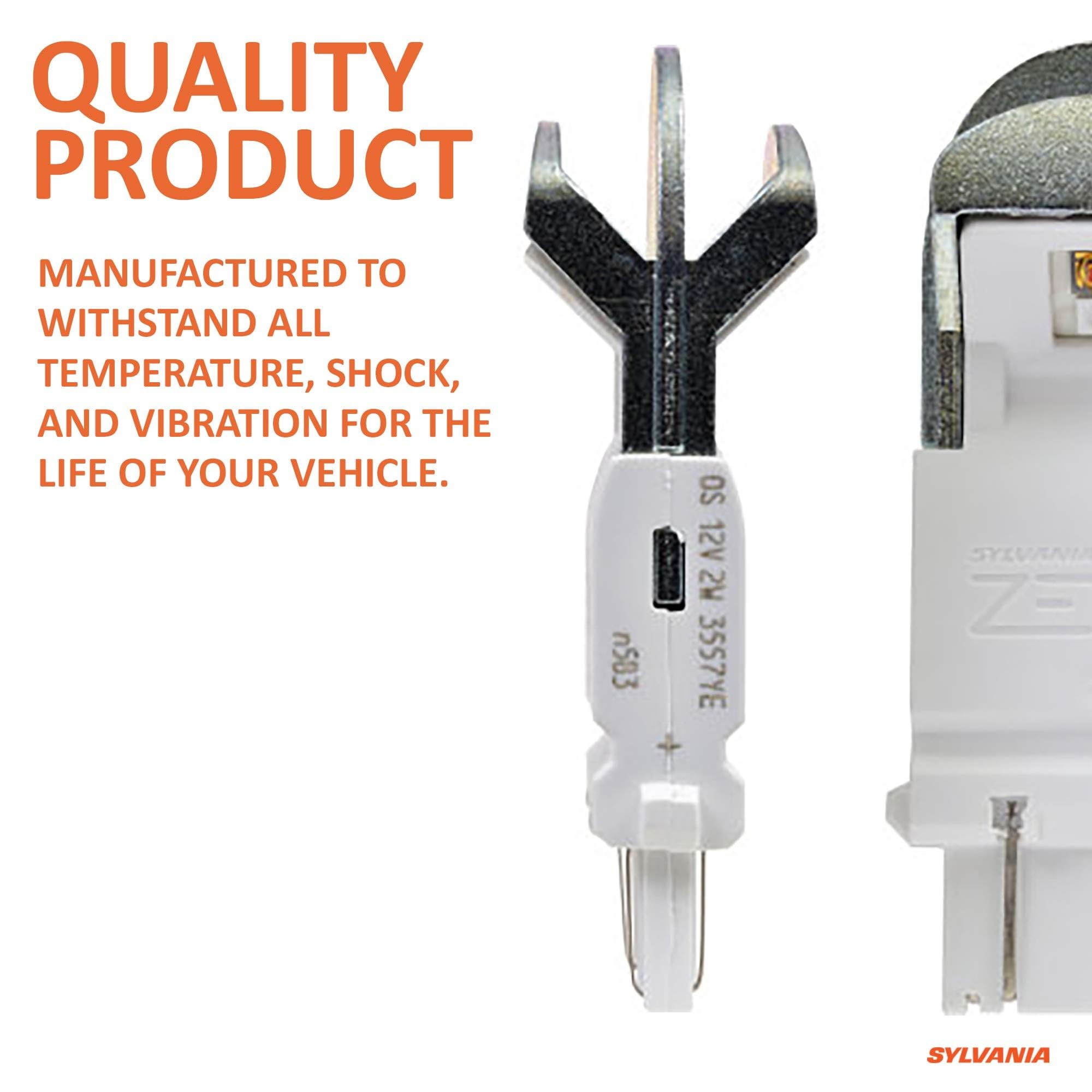 SYLVANIA 3157 ZEVO amber bulb OEM-grade quality for aftermarket reliability.
