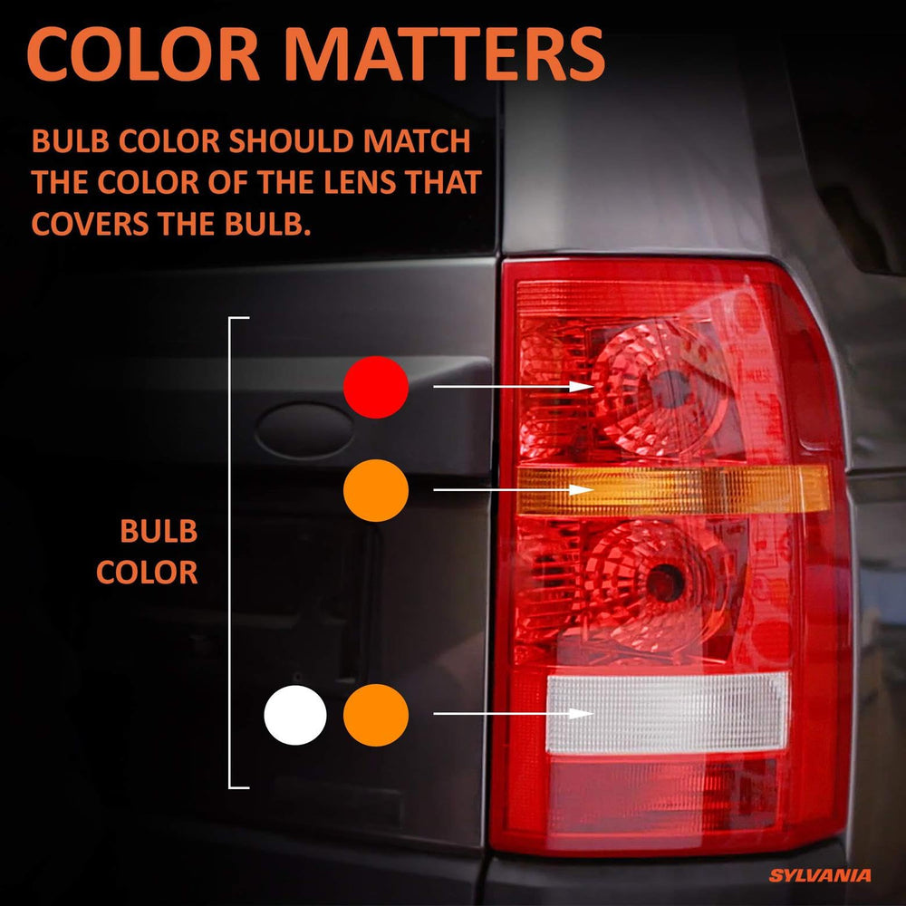 SYLVANIA 3157 ZEVO amber bulb replacement in pairs ensures even output.