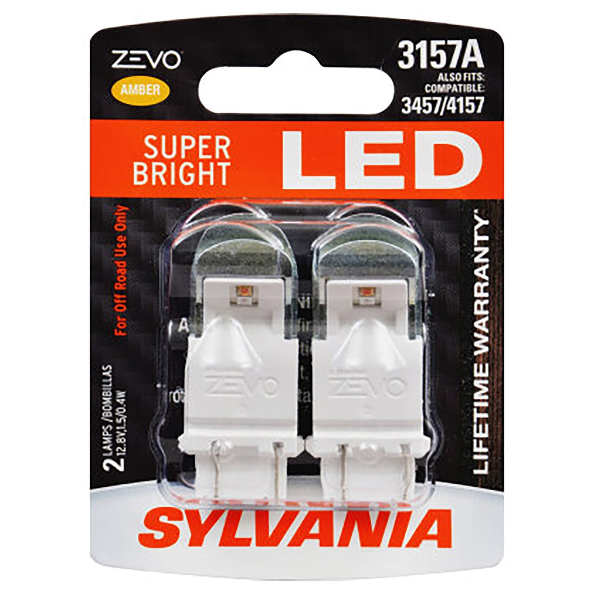 SYLVANIA 3157 ZEVO amber bulb improves park light visibility.