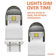 SYLVANIA ZEVO back-up light LED provides crisp white illumination for reverse visibility