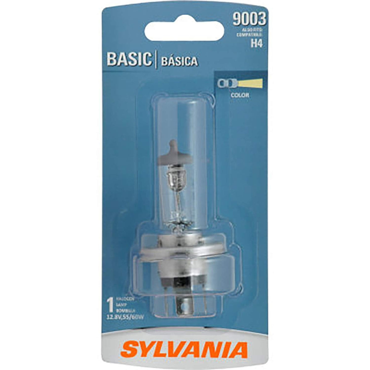 SYLVANIA 9003 Basic headlight bulb ready for direct replacement.
