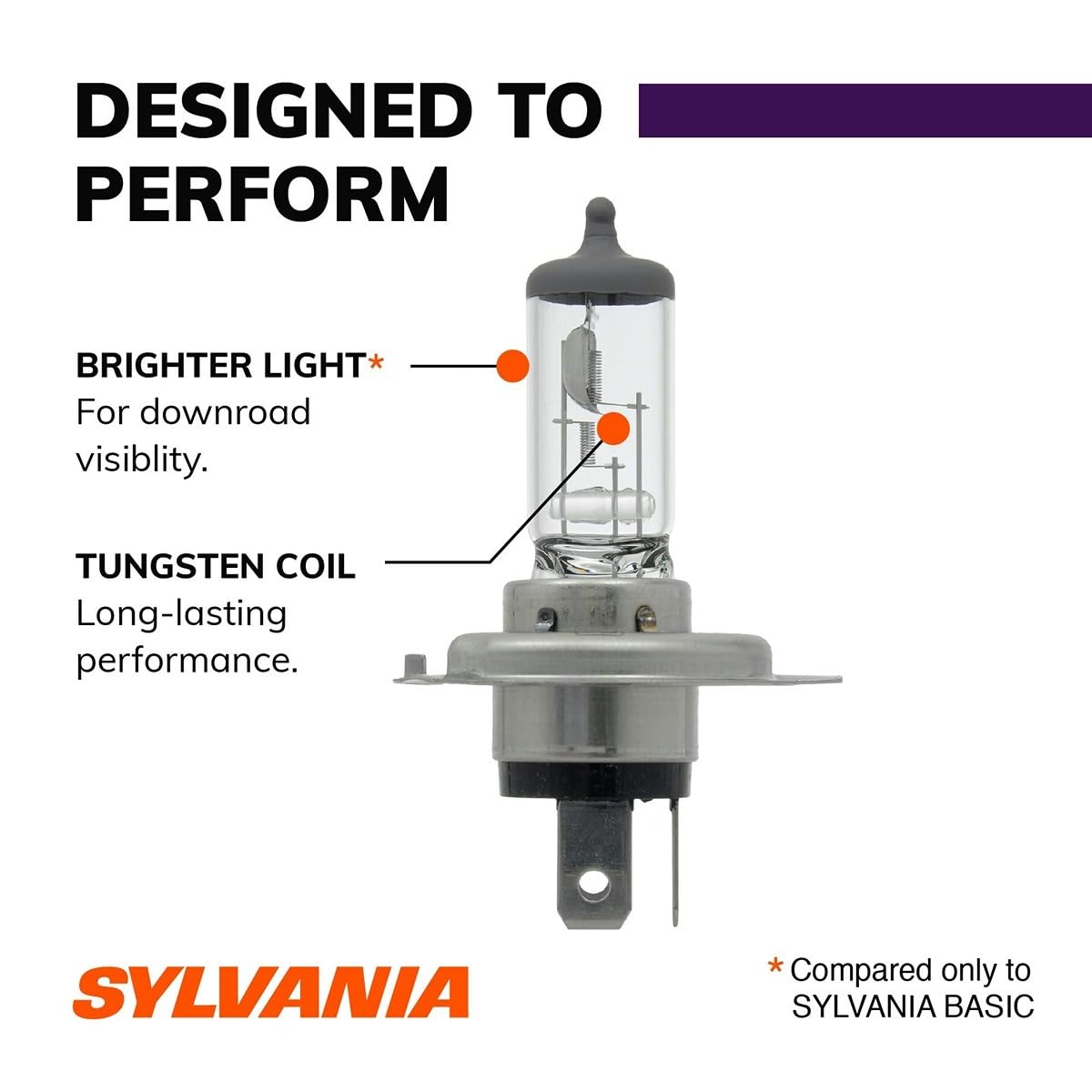 Sylvania 9003 XtraVision bulb installed in vehicle shows enhanced night illumination.