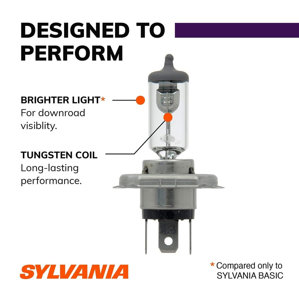 Sylvania 9003 XtraVision fog-light bulb angled shot for fog performance