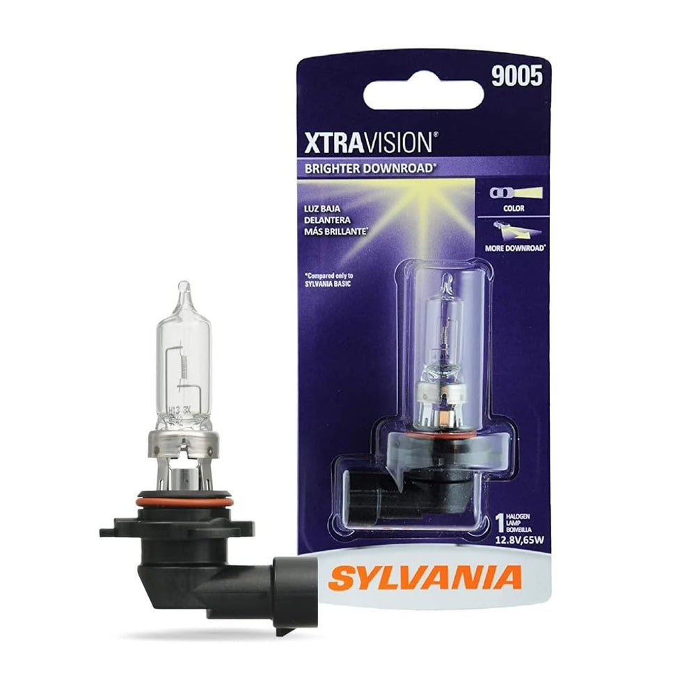 SYLVANIA 9005 XtraVision headlight bulb front view delivers crisp night visibility