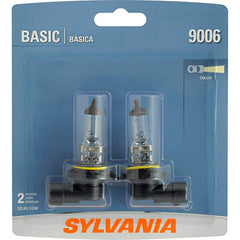 Sylvania 9006 Basic headlight bulb close-up highlighting durable, long-lasting construction.