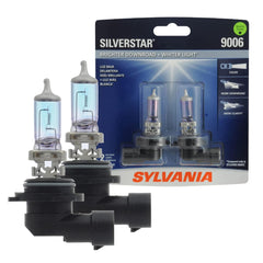 SYLVANIA 9006 SilverStar bulb closeup showing high-performance filament for brighter night visibility