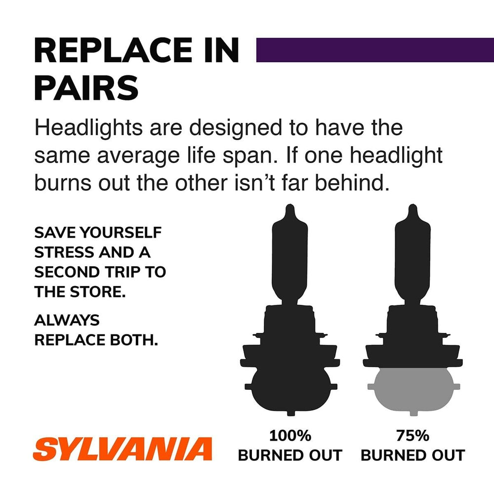 Sylvania 9007 XtraVision high-beam for improved forward visibility