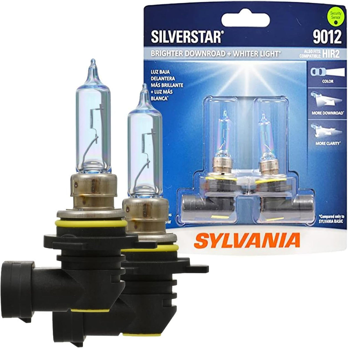 SYLVANIA 9012 SilverStar downroad visibility for safer night driving