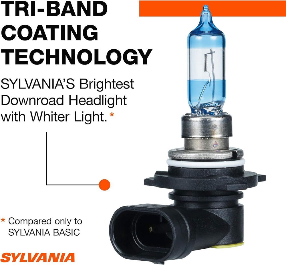 SYLVANIA 9012 SilverStar Ultra beam pattern diagram highlighting brightness