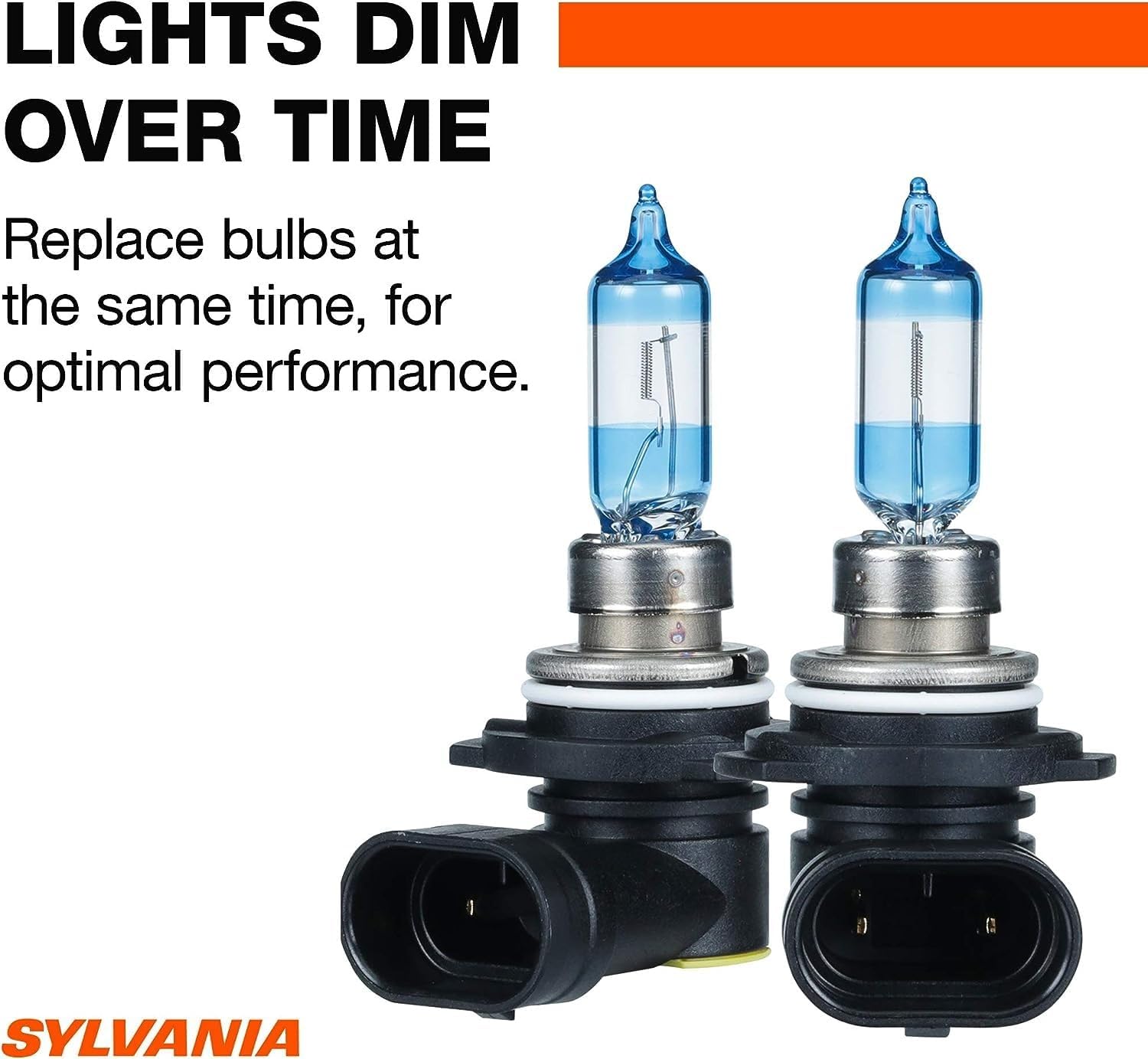 SYLVANIA 9012 SilverStar Ultra low-beam on a road edge with signs clearly visible