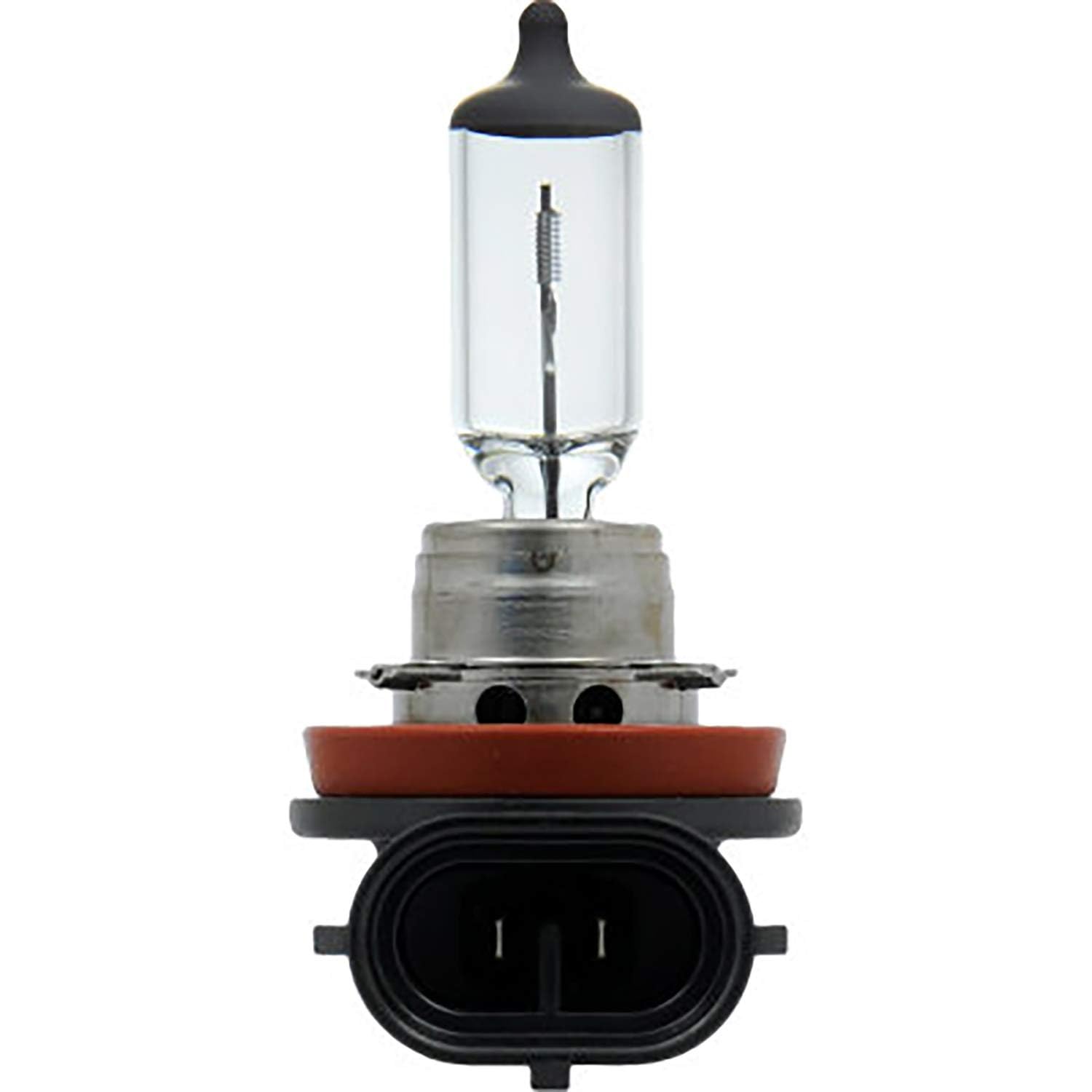 SYLVANIA H11 Basic bulb installed in a vehicle showing a steady beam