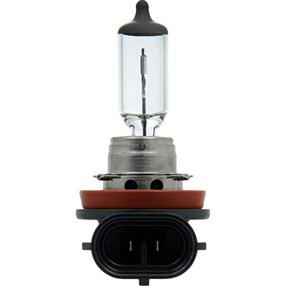 SYLVANIA H11 Basic bulb installed in a vehicle showing a steady beam