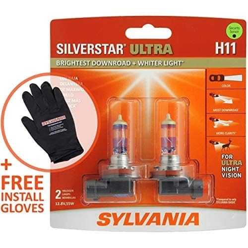 SYLVANIA H11 SilverStar Ultra bulb closeup highlighting tri-band technology