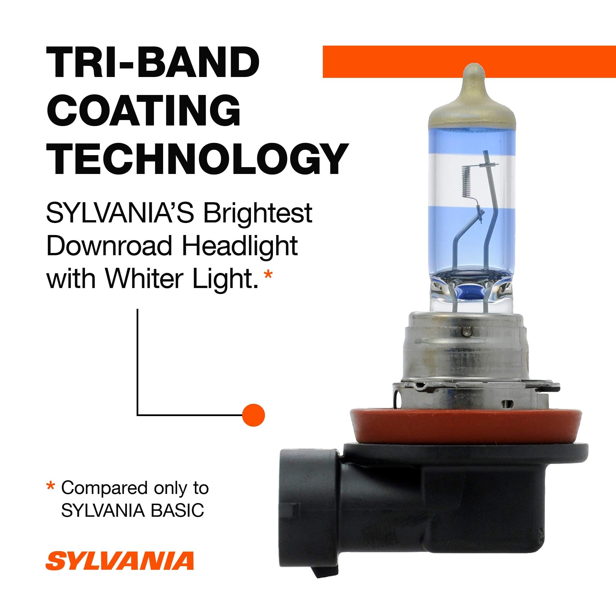 SYLVANIA SilverStar Ultra tri-band technology disperses light for balanced brightness