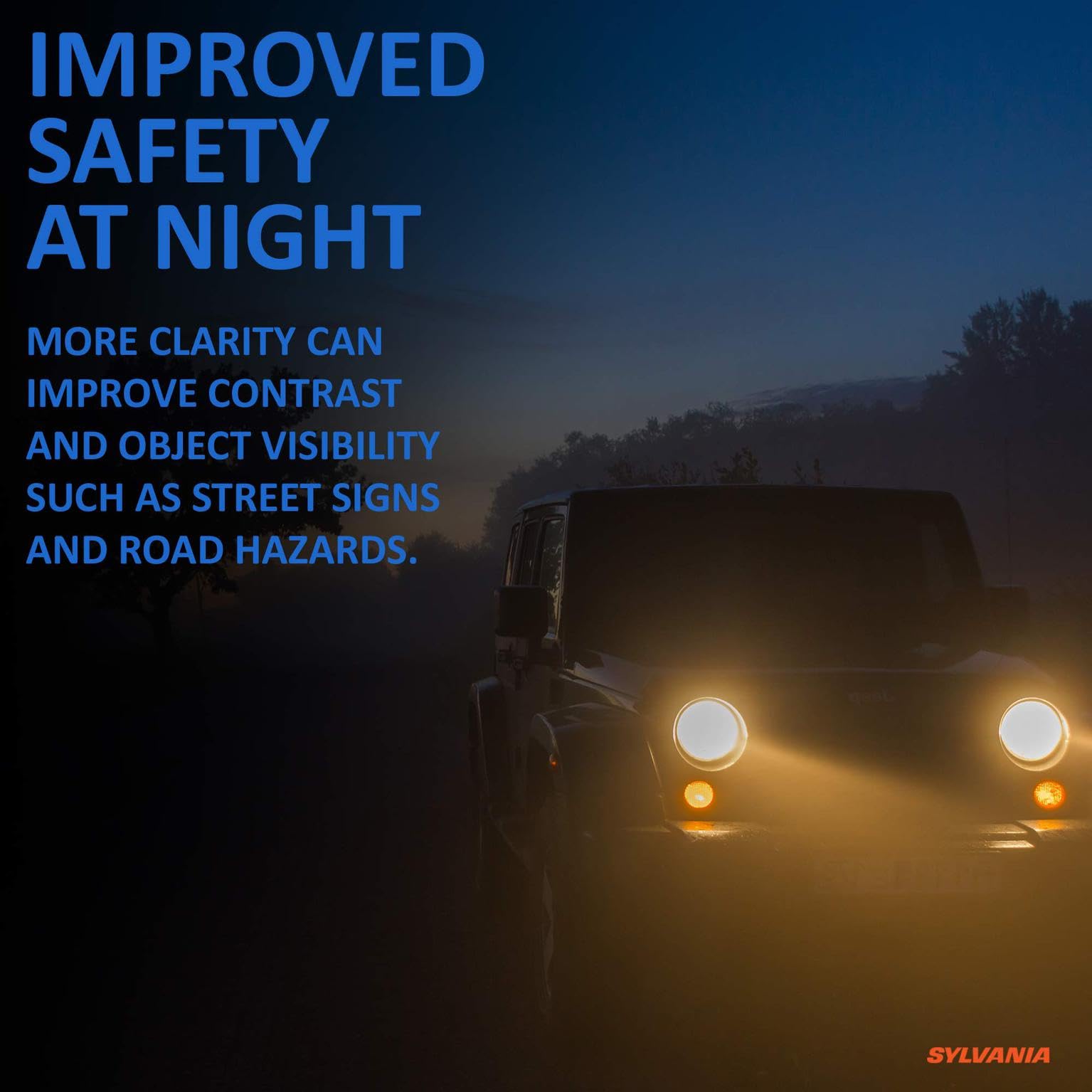 SYLVANIA H6024 white-light output improves contrast and legibility of signs.