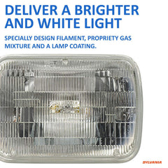 SYLVANIA H6054 SilverStar provides whiter light to improve sign and hazard detection.