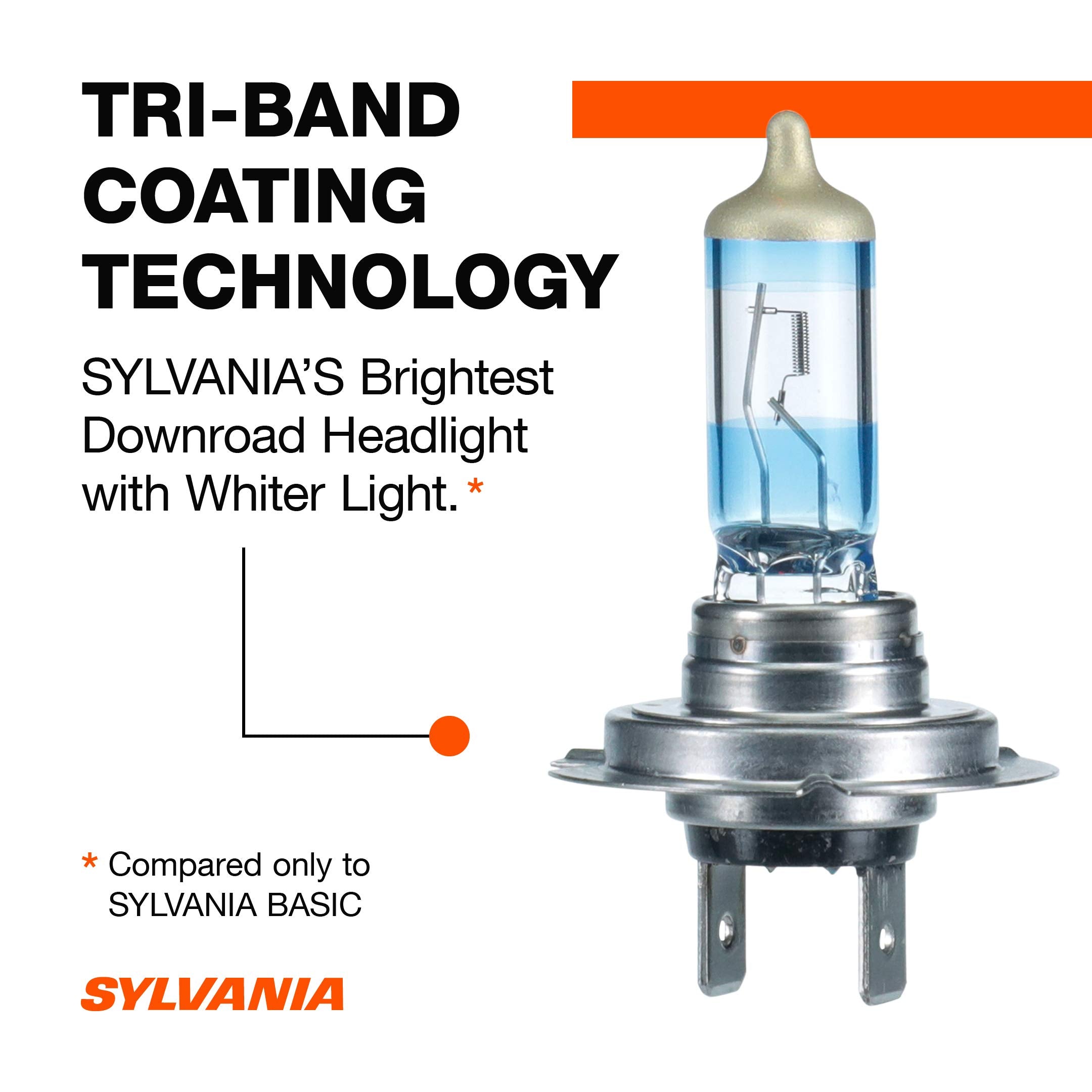 Close-up of filament in SYLVANIA H7 SilverStar Ultra for precise brightness
