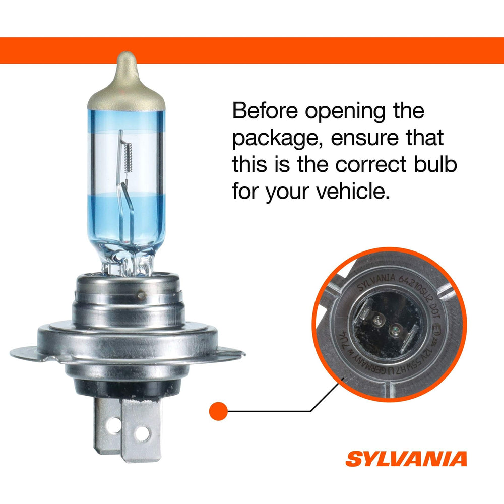 Cross-section of Sylvania H7 SilverStar Ultra in headlight assembly.