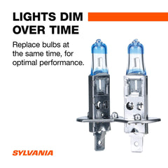 Sylvania SilverStar Ultra bright downroad beam enhances night visibility.