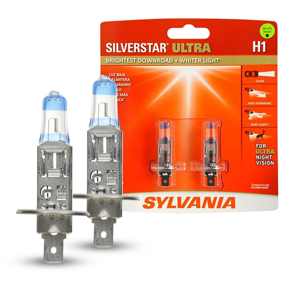Sylvania SilverStar Ultra H1 bulb pack for brighter night driving.