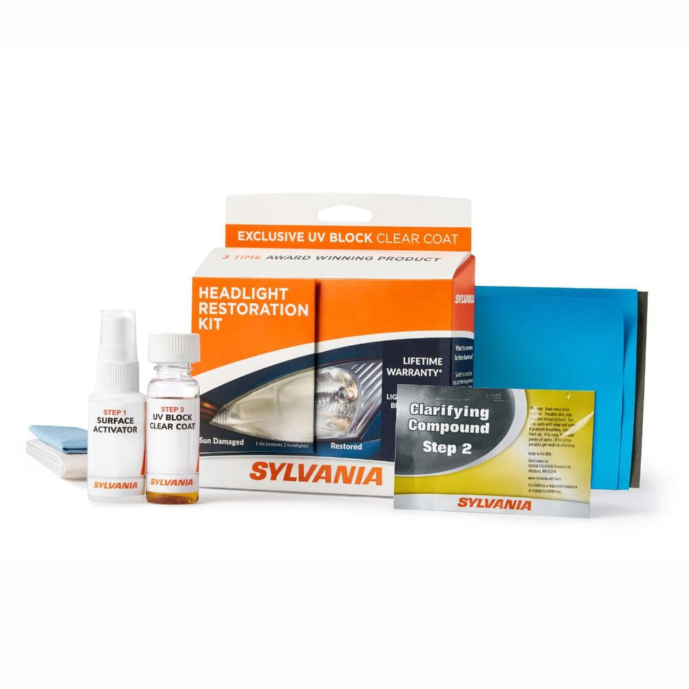 SYLVANIA surface activator bottle ready to prep hazy lenses