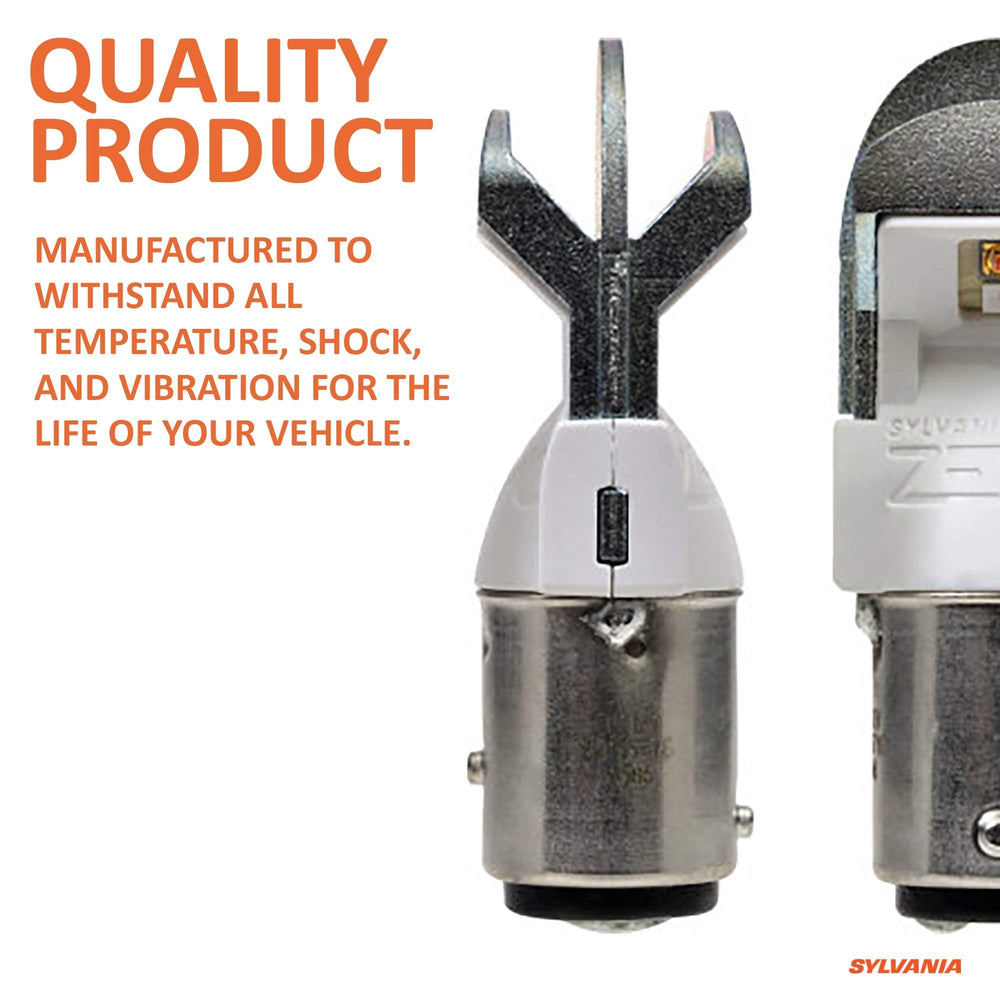 Sylvania ZEVO 1157 amber bulb is easy to install with plug-and-play design.