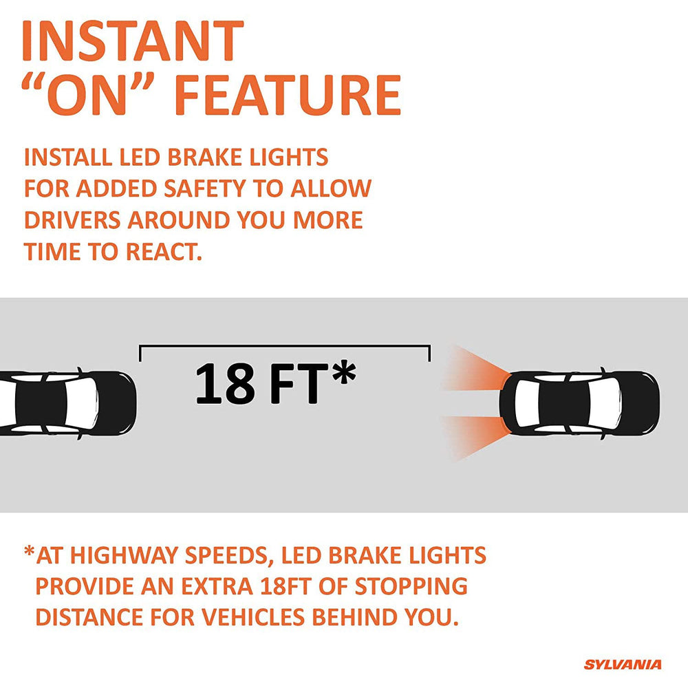 Instant brightness improves visibility and reaction time on the road