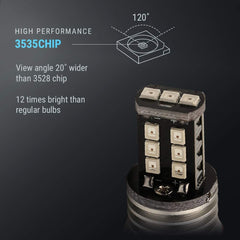 Syneticusa T20 bulbs installed in a taillight during braking