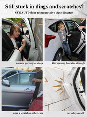 SYOAUTO door edge guard close-up with built-in metal for corrosion-resistant edge protection.