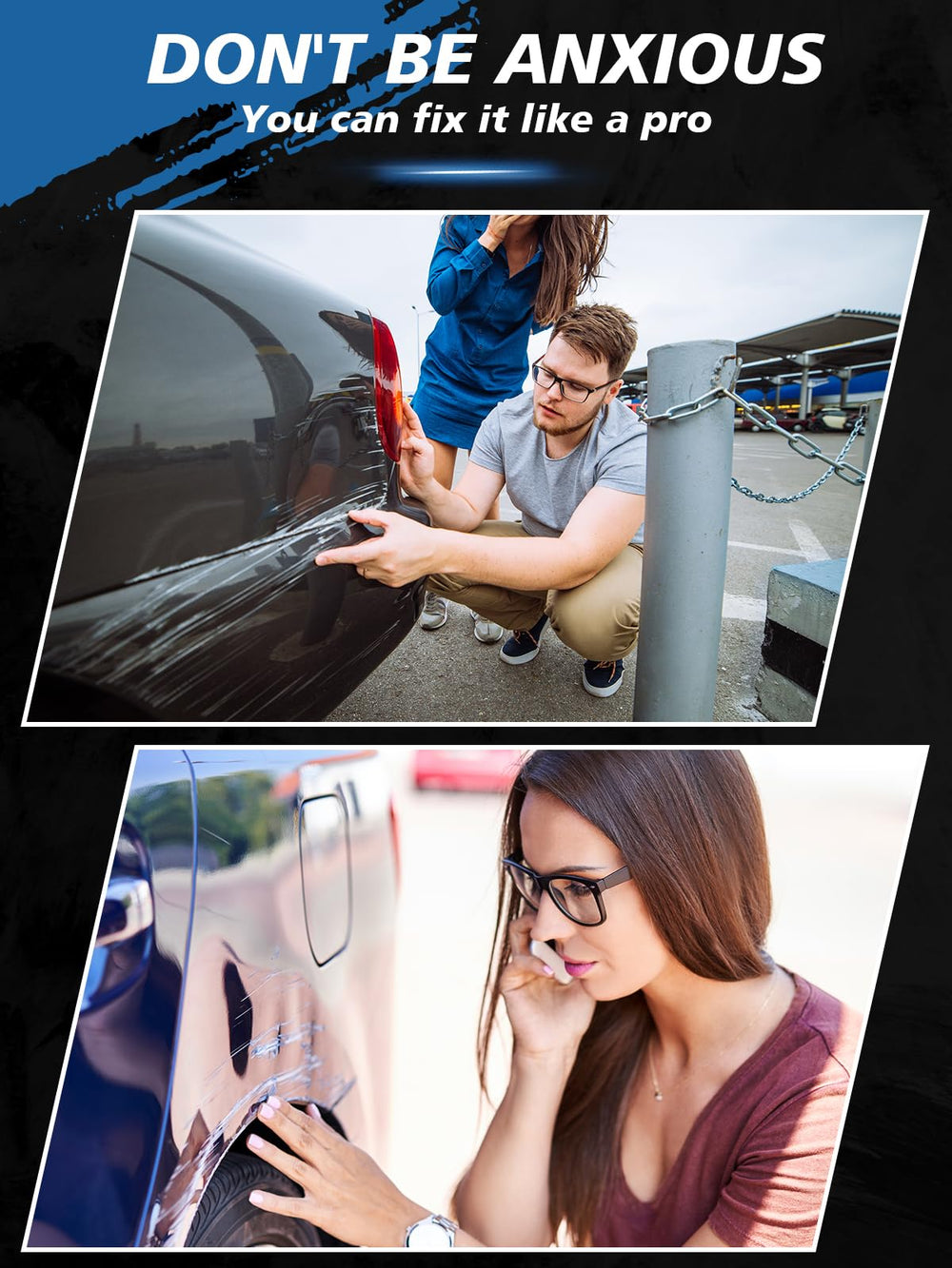SYOAUTO Pearl White paint brush for smooth, even coverage on larger dings.