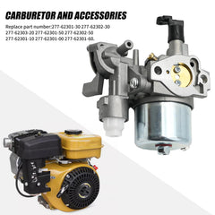 SYOWADA carburetor replacement for Subaru EX13 EX17, top view, smooth engine integration.