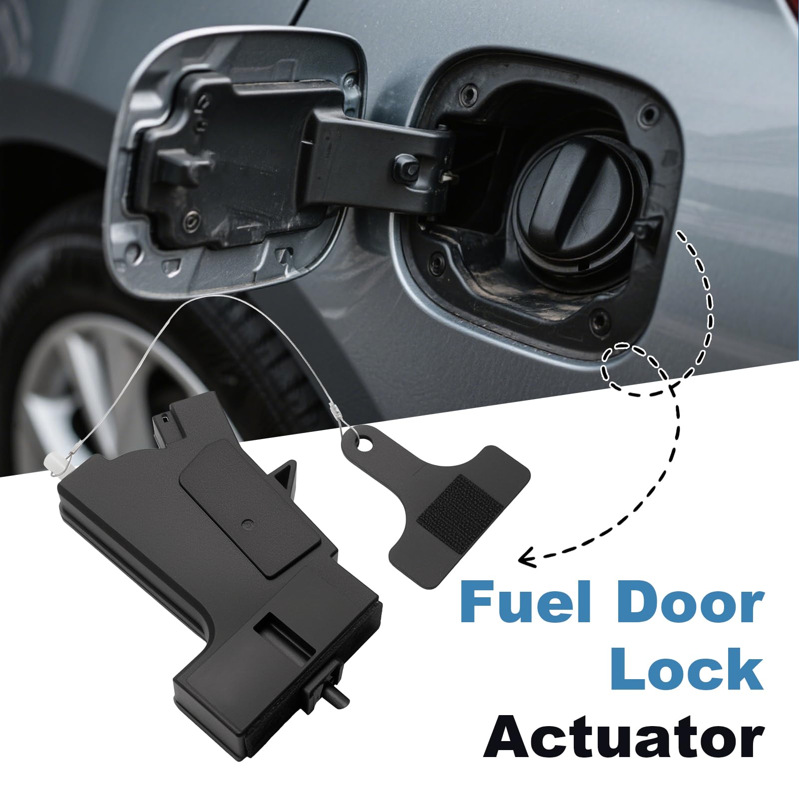 SYOWADA plastic fuel door lock actuator shows durable housing and easy installation.