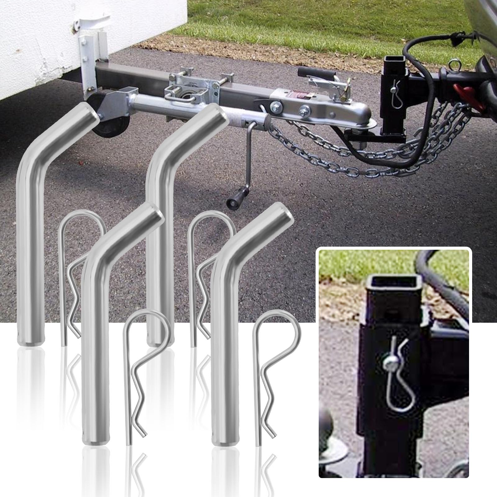 SYOWADA powder-coated hitch pin clip prevents rust and sticking.