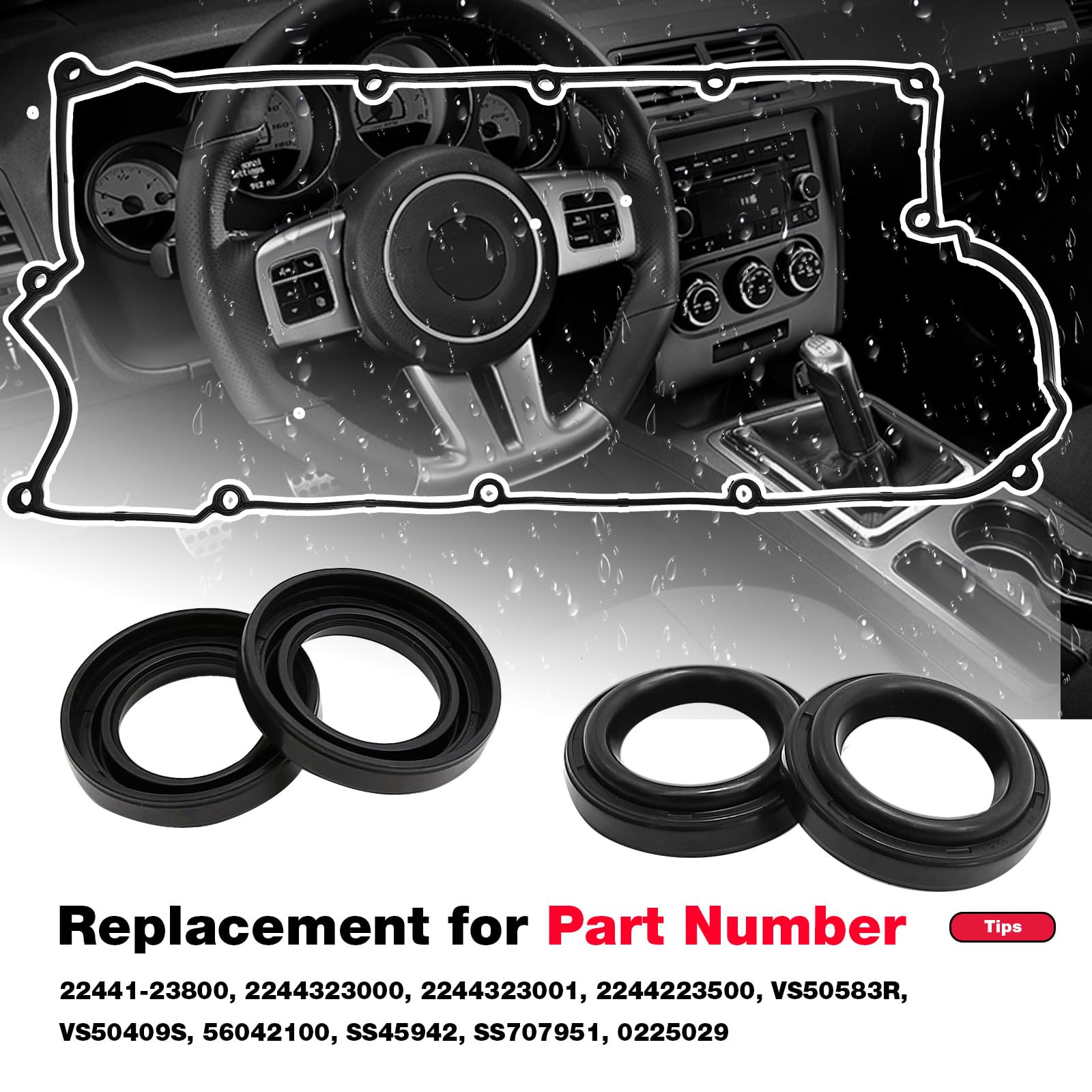 SYOWADA valve cover gasket set for Kia Spectra, compatible within years, helps seal cleanly