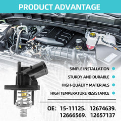 SYudwen thermostat housing compatibility checklist image showing broad vehicle coverage